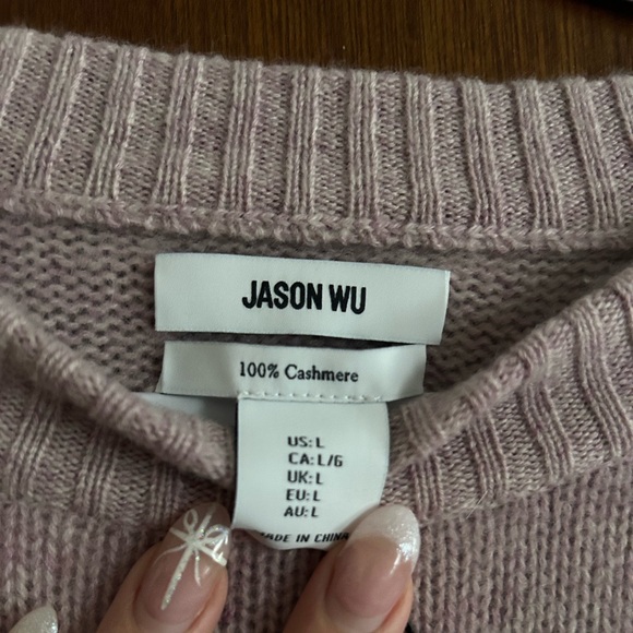 NWT Jason Wu Dusty Purple Cashmere Sweater Size Large - Picture 4 of 6